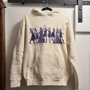 Taylor Swift Speak Now Taylor’s Version Cream Hoodie XS X small Eras Tour Merch